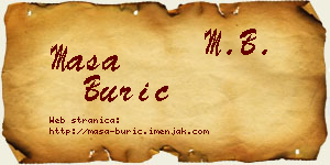 Maša Burić vizit kartica